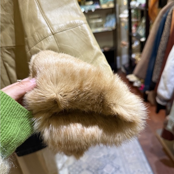 Leather Rabbit Fur Jacket - Picture 5 of 6